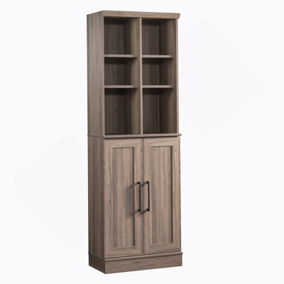 Storage Cabinet, Brown Gray Finish