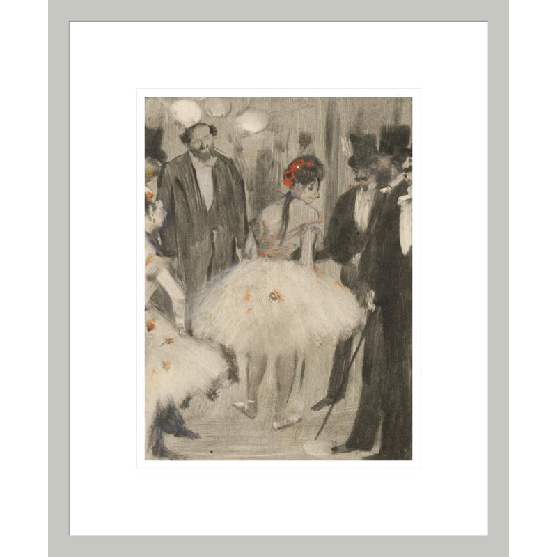 Virginie étant admirée sous le regard du marquis Cavalcanti par Edgar Degas, impression giclée encadrée