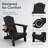 Pakkdiarie All-Weather HDPE Folding Adirondack Chair with Cup Holder for Patio & Garden-117807817
