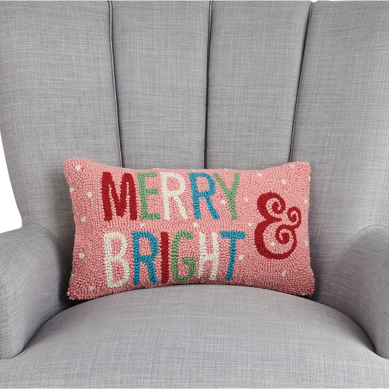  Housse de coussin rectangulaire en laine et insert