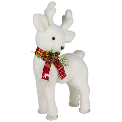 Standing Baby Deer With Scarf Christmas Figurine - 15.75"
