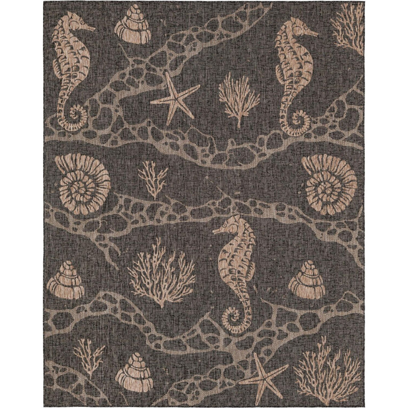 Contemporary Aycan Runner Rug Black Colour, Rectangle 7'10" x 10'