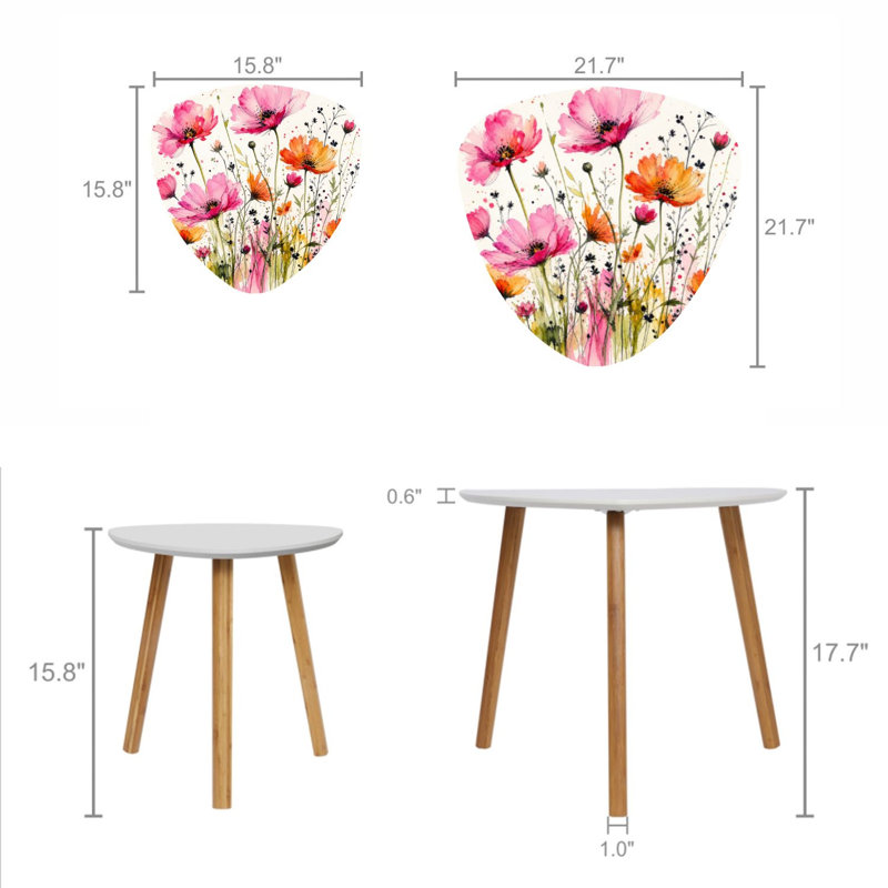 Ensemble de 2 tables basses gigognes Triangle Nesting