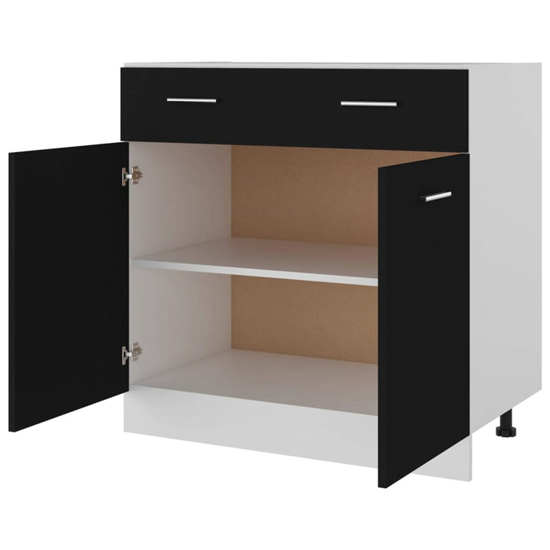 Drawer Base Cabinet 80X46x81.5 Cm, Black