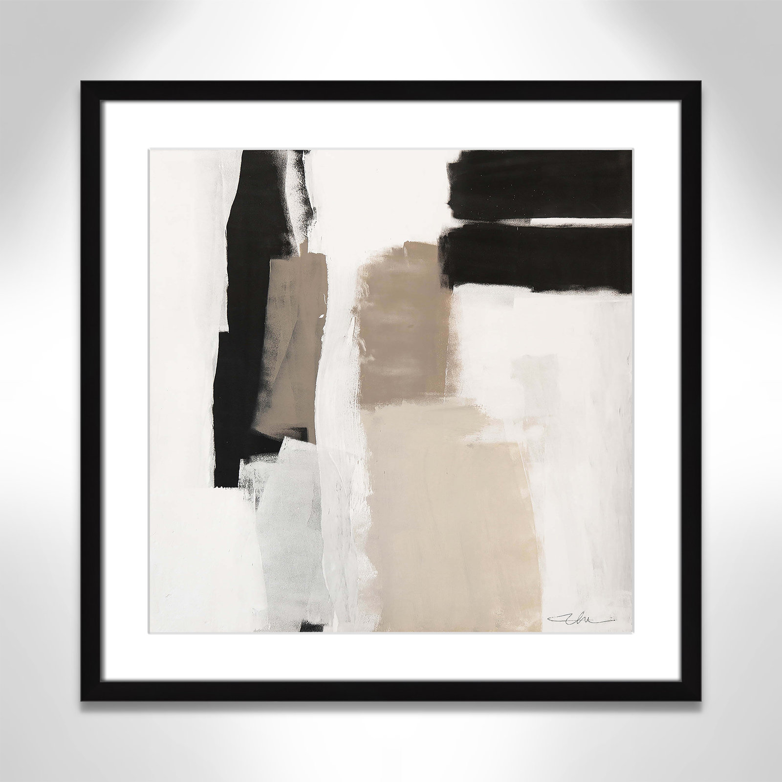 Earth Scapes II-A Print by Casa Fine Arts, 23.5" H x 23.5" W x 0.75" D, Black Box Framed