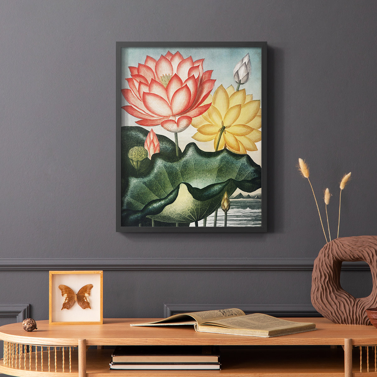 Bungalow Rose Temple of Flora V Framed Print