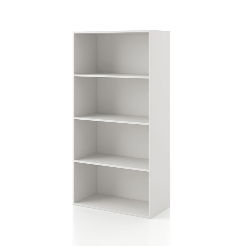 Moduline Stackable Storage Bookcase, 4-Shelf, White