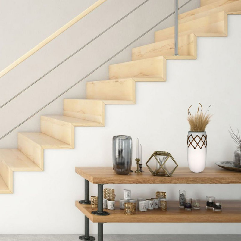 Vase en céramique brillant style Sud-Ouest, Blanc