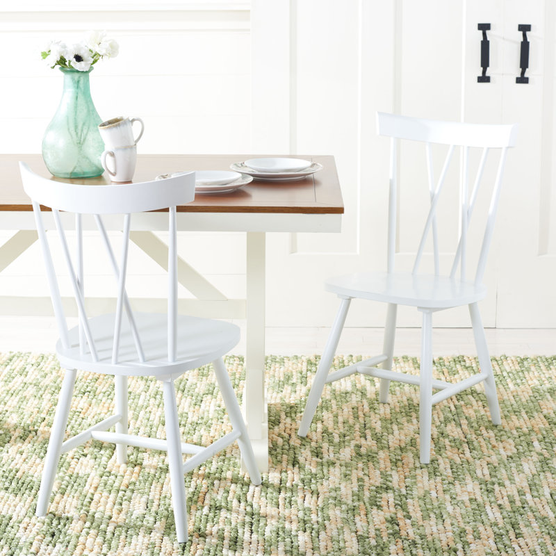 Porschia Cross Back Side Chair, White