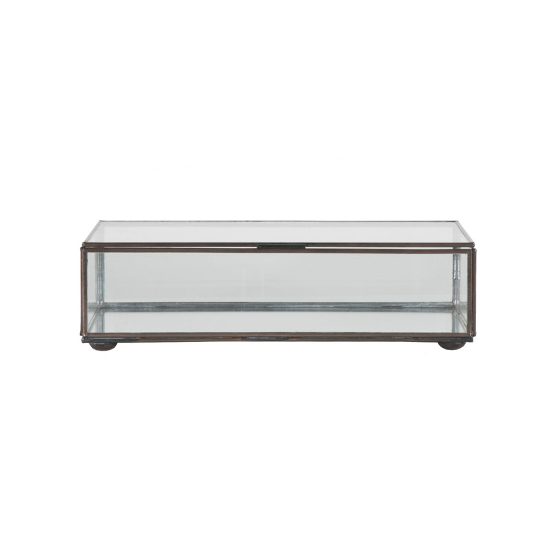 Boîte décorative, H 2 po x l 9 po x P 5 po, Clear Glass