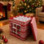 Boîte de rangement pour décorations de Noël, boules de Noël, boîte de rangement à plusieurs niveaux et grande capacité avec 64 compartiments