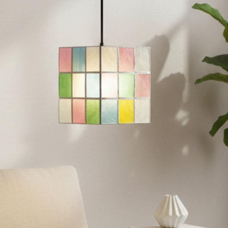 Capiz 17cm Glass Square Pendant Shade