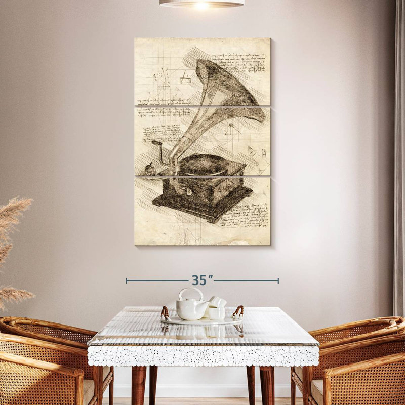 Abarca Old Gramophone, 50" H x 32" W