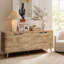 Buffet en bois manufacturé naturel à 4 portes de 71,1 pouces de largeur