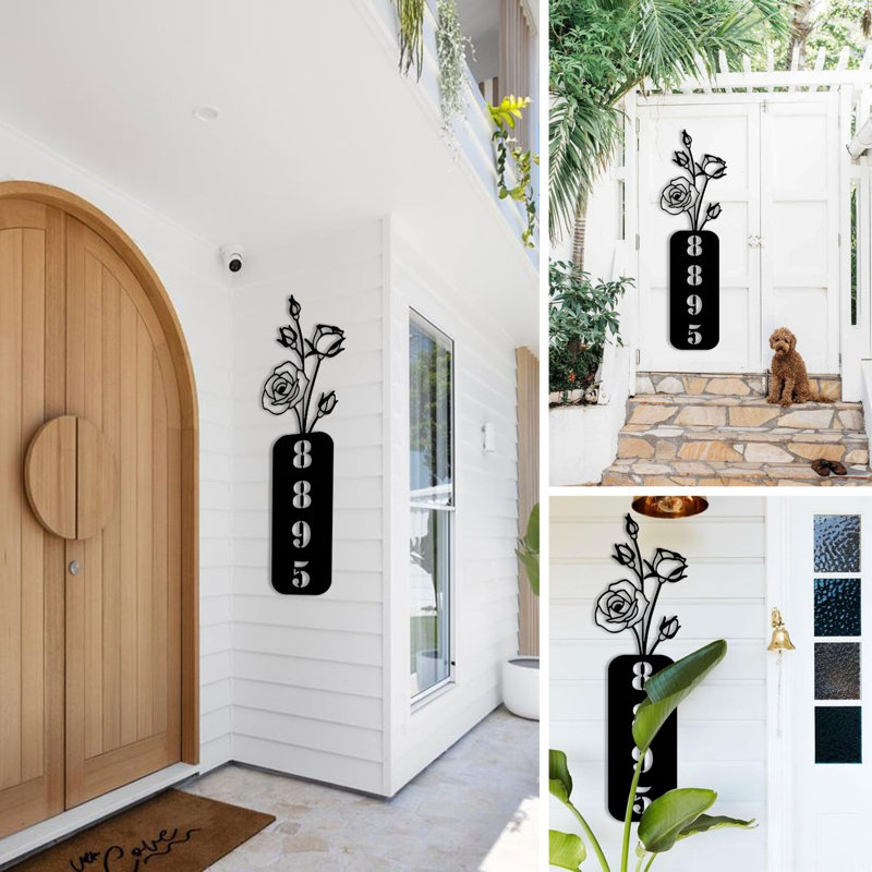 Décoration murale d'extérieur personnalisée, H 18 po x l 5 po x P 0,05 po, Oui