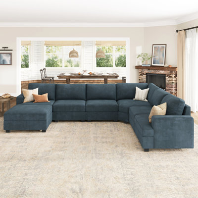 Canapé modulaire en velours côtelé Anureet Maureece