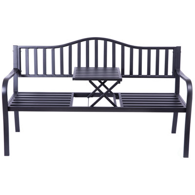 Dore Powder Coated Steel Park Bench
