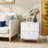 Luxury Fluted Night Stand, Nightstand With 2 Drawers, Modern Bedside Table With Golden Legs And Handles, End Tables For Living Room Bedroom-1751210894