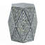 Tabourets de jardin hexagonaux, table d'appoint unique Capiz