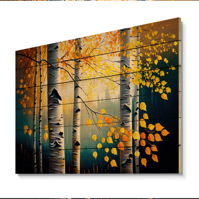 Into A Golden Birch Forest V - Country Print