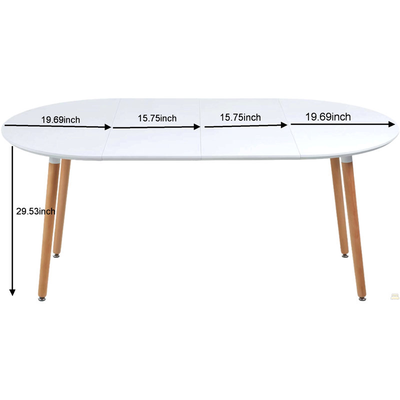 Extensible Table,Dining Table,Office Table,Coffee Table,Wood Leg, Matte White