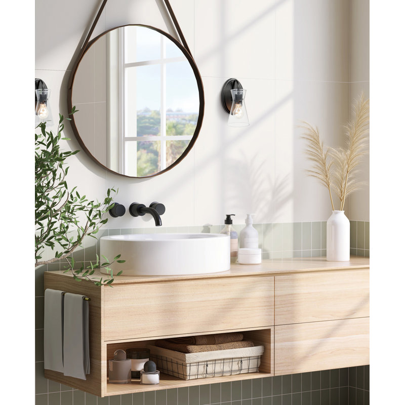 Dimmable Bath Sconce, Black