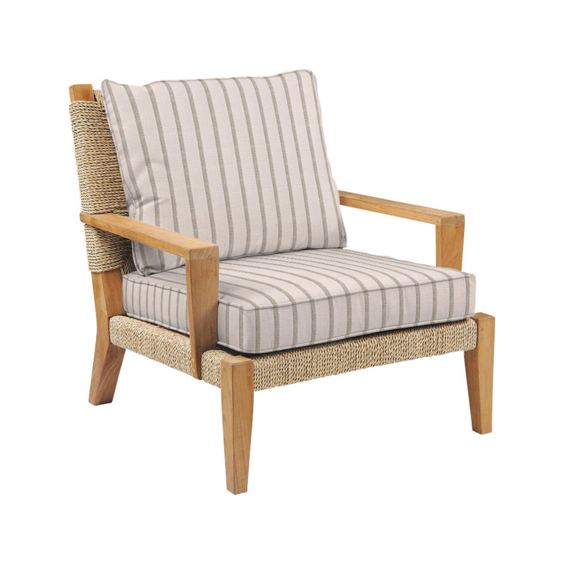 Hadley Outdoor Teak Lounge Chair, Hadley Natural Rope, Perigold Mixi Wren