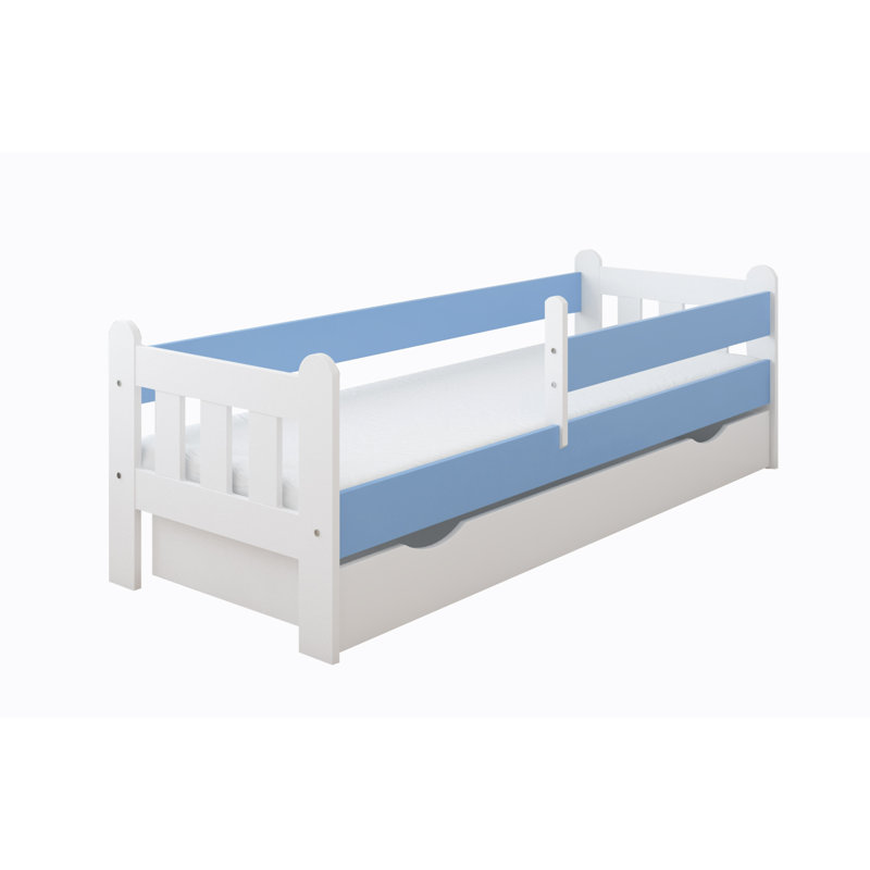 Sherri bed with drawer and mattress, Blue, European Toddler (180 x 80 cm)