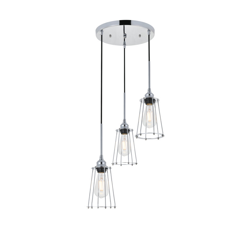 Marine Park 3 - Light Cluster Pendant, Chrome