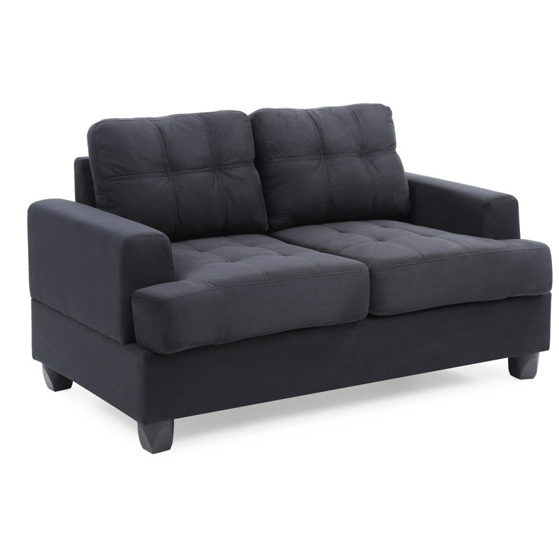 Causeuse Cozy, Noir, H 36 po x l 58 po x P 34 po