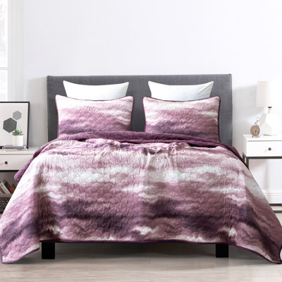 Ensemble de couvre-lit 3 pièces mauve