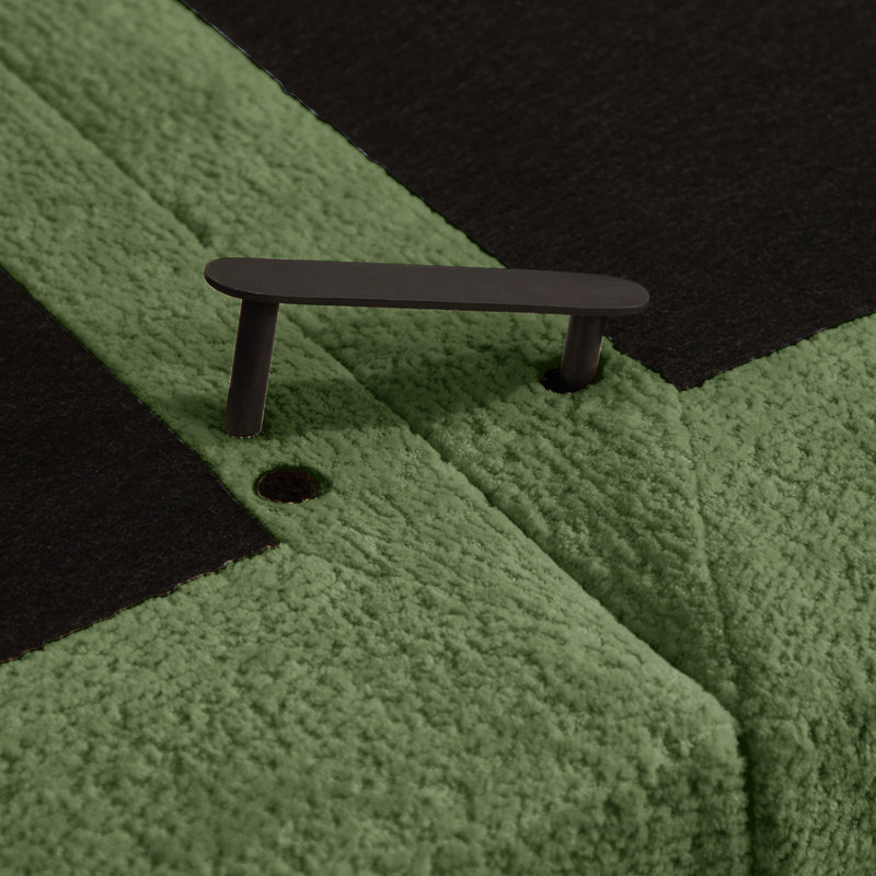 Canapé Chenille Cloud, L 70 po, Chenille verte