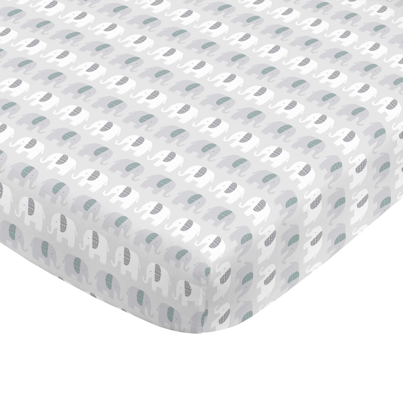 Drap housse pour lit de bébé éléphant 100% coton aztec mix & match