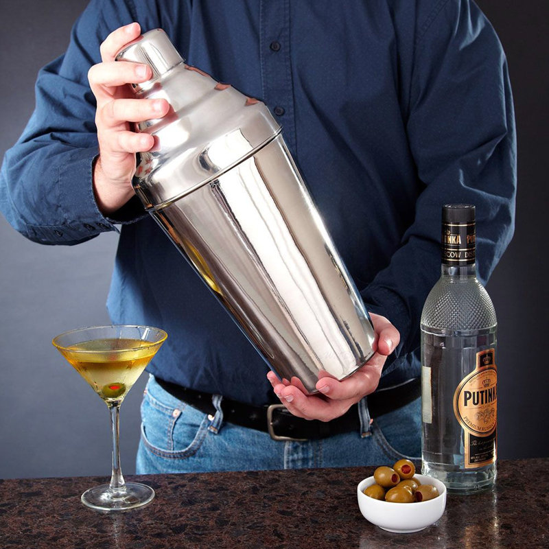 Shaker à cocktail en acier inoxydable | Finition miroir brillant |  Bar 110 oz