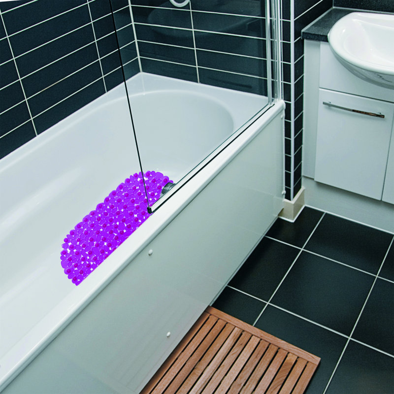 Tapis de douche en velours Falkirk, Mauve clair