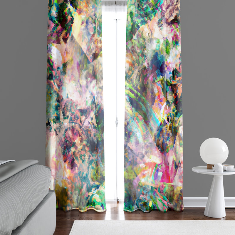 Paire de rideaux semi-transparents Diavionne, L 40 po x L 52 po