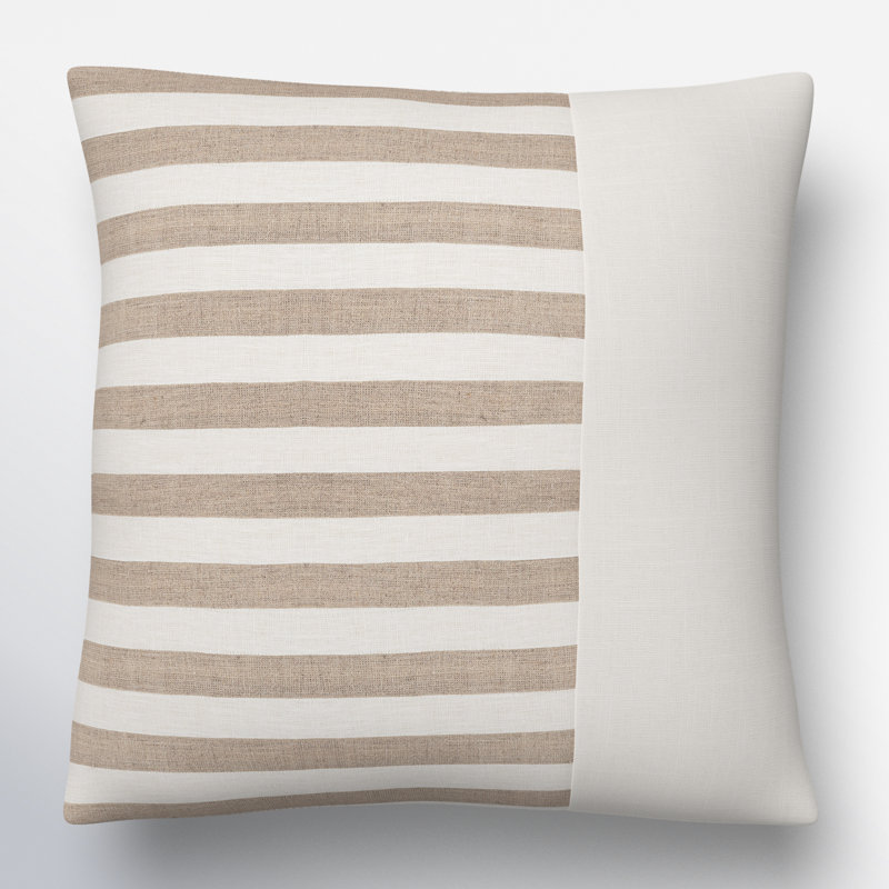 Housse et insert de coussin carré 100% lin Hegg, Polyester / bourre de polyester, 20 po x 20 po