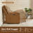 Zero Wall Hugger Genuine Leather Power Recliner Chair with Adjustable Power Headrest-1113586554