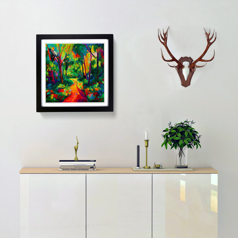 1 Piece Single Picture Frame Wall Art, Black