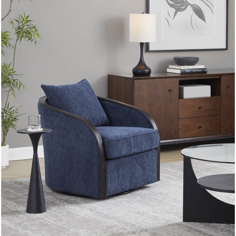 Gracelynn Swivel Accent Chair, Blue