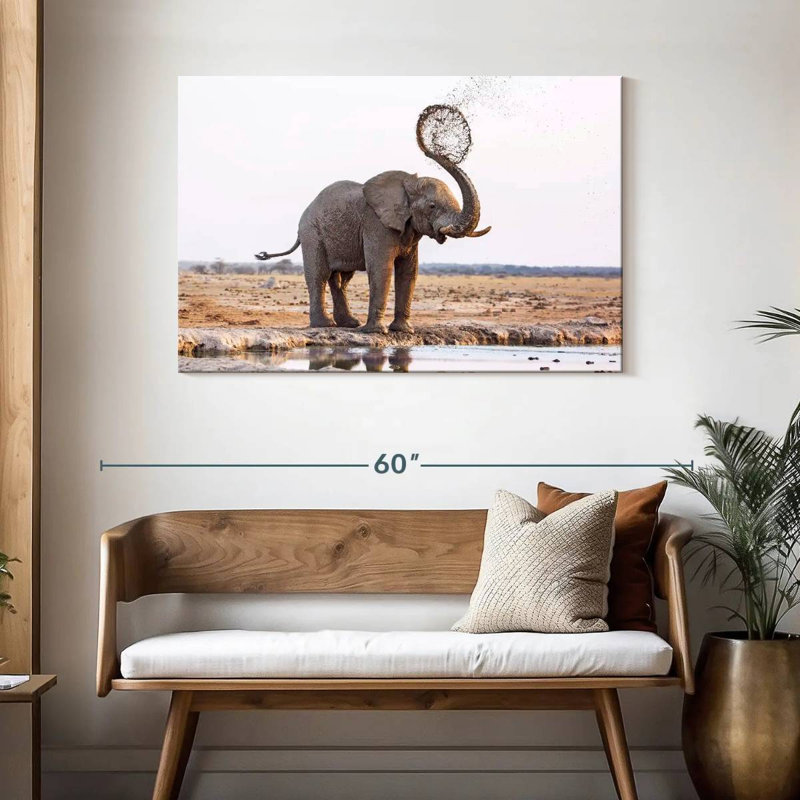 Brampt Elephant Mud Splash, 30" H x 45" W