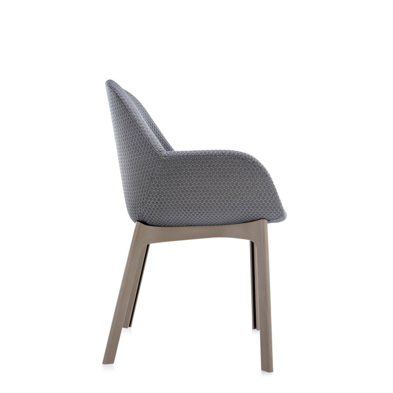 Clap Upholstered Arm Chair, Black, Graphite
