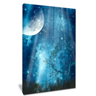 «Big Moon in Blue Forest», impression