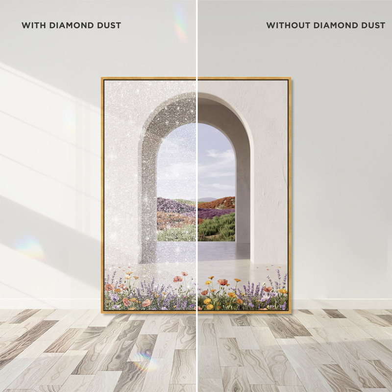 Window To Paradise Print by Oliver Gal, 25"H x 31"W, Gold Floater Frame