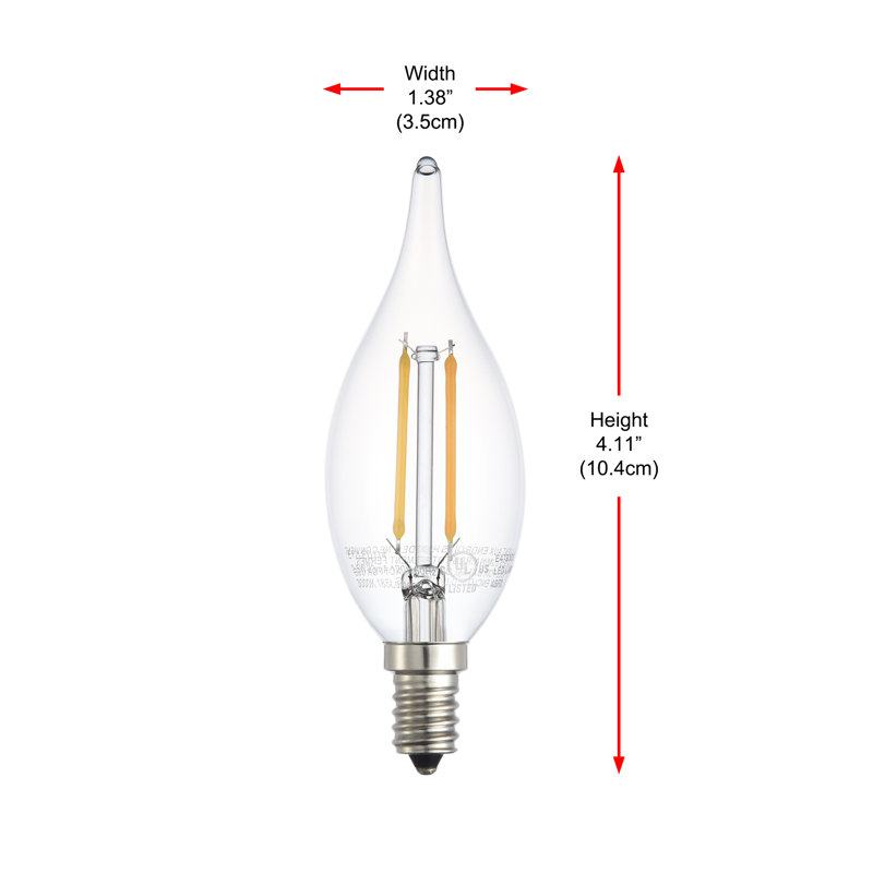 Ampoule DEL 2,5 W (25 watts équivalente) à intensité variable, culot E12 / candélabre, 5000 K