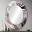 Œuvre de peinture en marbre massif IV - miroir mural ovale rose-407947889