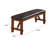  Wood and Fabric Bench Brown Upholstered Padded Seat 20" H Accent Seating