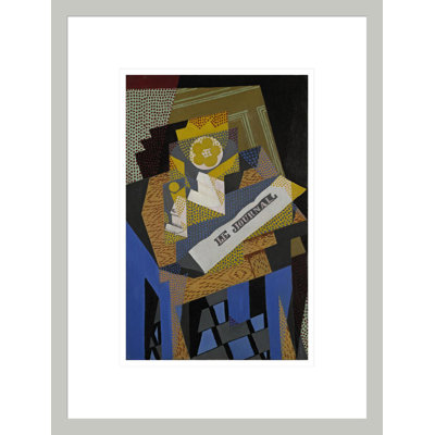 Journal et plat à fruits par Juan Gris