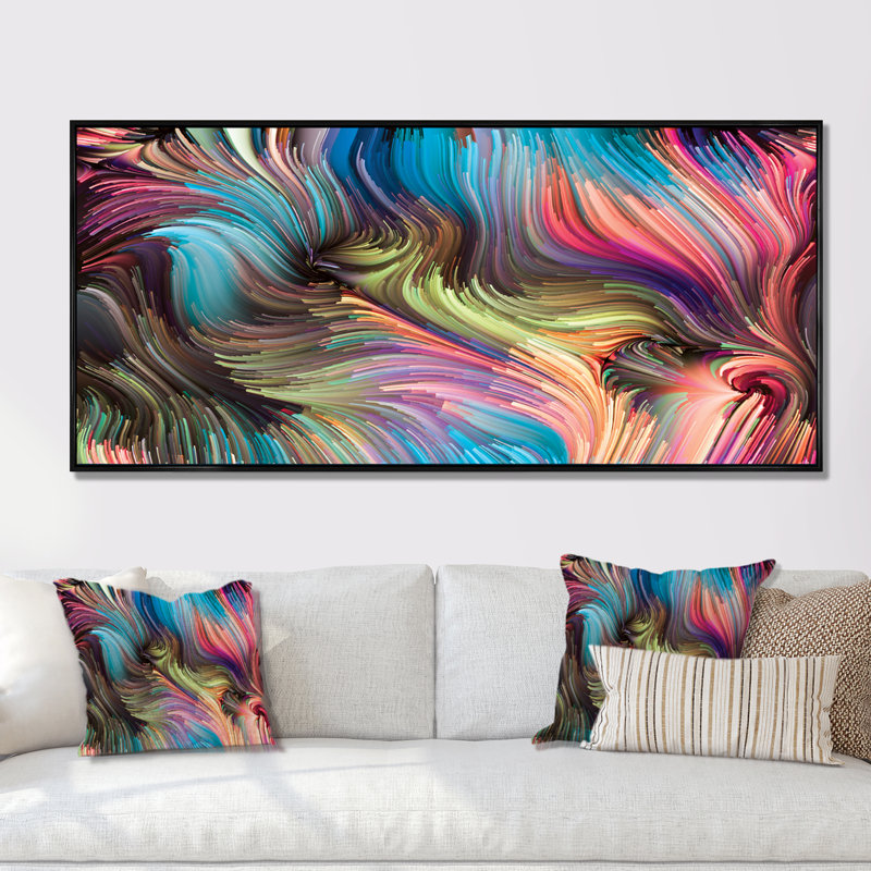 Art liquide vivant - Impression sur toile, Cadre noir, H 8 po x l 12 po x P 1 po