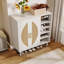 Armoire de rangement pour chaussures 20 paires avec 2 portes et 8 tablettes réglables pour le vestibule